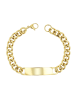 Adeliás Unisex Armband – Panzerarmband aus Edelstahl 21 cm in gold