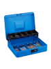 relaxdays Geldkassette in Blau - (B)30,5 x (H)8,5 x (T)24,5 cm