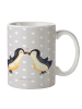 Mr. & Mrs. Panda Teetasse Pinguin Liebe ohne Spruch in Grau Pastell