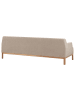 Beliani 3-Sitzer Sofa SOSJO in Beige/Braun - (W) 219 x (H) 74 x (L) 83 cm