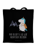 Mr. & Mrs. Panda Jutebeutel Einhorn Bergsteiger mit Spruch in Schwarz