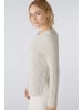 Oui Pullover NAOLIN Baumwollmischung in lt camel white