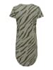 JACQUELINE de YONG Kurzes T-Shirt Kleid Knielang Gestreift JDYIVY in Olive