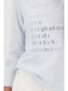monari Langarmshirt mit Strasssteinschriftzug in Ice Blue