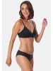 Schiesser Slip Invisible Cotton in Schwarz / beige