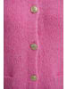 Milano Italy Strickjacke mit Rundhalsausschnitt und Fronttasche in Pink