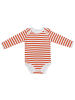 Schlummersack Bio Baby-Bodys langarm 3er-Pack in Hellblau-Rot