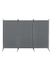 en.casa Raumteiler Teruel - 3-teilig in Grau (H)176cm (B)260cm