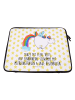 Mr. & Mrs. Panda Notebook Tasche Einhorn Pegasus mit Spruch in Weiß