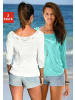 Beach Time 3/4-Arm-Shirt in mint, creme