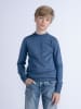 Petrol Industries Unifarbener Pullover Jerome in Blau