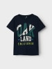 name it T-Shirt 2er-Set Kurzarm Rundhals Regular Fit Print in Dunkelblau-2