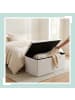 relaxdays Sitzbank in Weiß - (B)76 x (H)38 x (T)38 cm