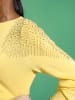 creation L Langarm-Pullover in zitrone