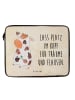Mr. & Mrs. Panda Notebook Tasche Kuh mit Spruch in Vintage