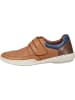 manitu Klettverschluss-Schuhe, Slipper in cognac