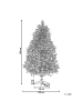 Beliani Weihnachtsbaum FORAKER in Weiß/Grün - (W) 120 x (H) 180 x (L) 120 cm
