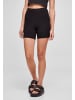Urban Classics Urban Classics Damen Ladies Rib Knit Shorts in black