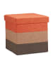 relaxdays Hocker in Orange/Braun - (B)38 x (H)38 x (T)38 cm