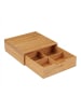 relaxdays Schubladenbox in Natur - (B)29,5 x (H)10 x (T)30 cm