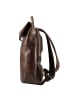 Jost Lund Business-Rucksack Leder 44 cm Laptopfach braun