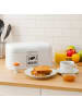 relaxdays Brotkasten in Weiß – (B)42 x (H)17 x (T)24 cm