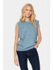 SAINT TROPEZ Strickweste ZanettSZ Gerade Passform in Airy Blue