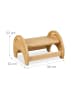 relaxdays Toilettenhocker in Natur - (B)36 x (H)23 x (T)32 cm