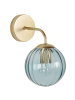 Beliani Wandleuchten BOOMI in Blau/Gold - (W) 15 x (H) 28 x (L) 22 cm