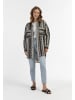 IZIA Damen Hemdjacke in Schwarz Wollweiss