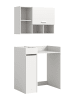 ebuy24 Waschmaschinenschrank Free (3-teilig) Weiß 95 x 60 cm