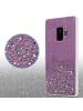 cadorabo Hülle für Samsung Galaxy S9 Glitter in Lila mit Glitter