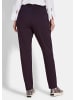 GOLDNER Elegante Joggpants SARA, hoher Bund in aubergine