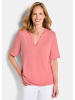 GOLDNER Jerseyshirt mit Blende in koralle