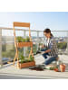 relaxdays Vertikalbeet "3 Kästen" in Natur - (B)60 x (H)140 x (T)50 cm