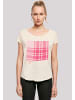 F4NT4STIC Long Cut T-Shirt Karo Pink in Whitesand