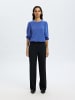 SELECTED FEMME Bluse locker geschnitten Rundhalsausschnitt in Blau-2