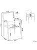 Beliani 6er-Set Gartenstuhl GROSSETO in Grau/Silber/Braun