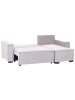 Beliani 6-tlg 3-Sitzer Sofa EDANE in Grau/Schwarz linksseitig