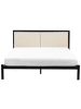Beliani Doppelbett CLAMART in Schwarz/Beige - (W) 147 x (H) 85 x (L) 210 cm