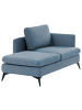 Beliani Chaiselongue SIEVOZ in Blau/Schwarz - (W) 155 x (H) 84 x (L) 85 cm