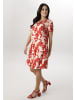 Aniston SELECTED Jerseykleid in rosa-rot-weiß