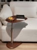 home24 home24 Beistelltisch (1er Set) - Walnuss - Spanplatte furniert & Edelstahl - 48.0 x 68.0 x 35.0 cm in Walnuss