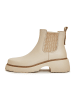 CESARE GASPARI Leder Plateau-Stiefeletten in Beige