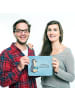 Mr. & Mrs. Panda Mauspad Pinguin Buch mit Spruch in Eisblau