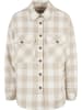 Urban Classics Urban Classics Damen Ladies Flanell Padded Overshirt in whitesand/lighttaupe