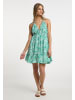 IZIA Damen Sommerkleid in Grün Weiss