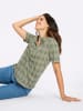 Sieh an! Kurzarmshirt in khaki-ecru-bedruckt
