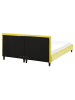 Beliani Doppelbett FITOU in Gelb/Braun - (W) 170 x (H) 87 x (L) 214 cm