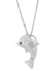 Adeliás Kinder Anhänger – Delfin Anhänger aus 925 Silber mit Zirkonia in silber